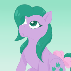 Size: 800x800 | Tagged: safe, artist:pokezane, earth pony, female, filly, foal, g5, gradient background, imported from derpibooru, pony, seashell (g5), solo