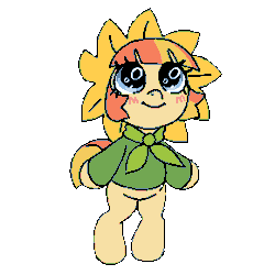 Size: 290x290 | Tagged: safe, oc:aimless, artist needed, filly, oc, sunflower