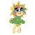 Size: 290x290 | Tagged: safe, oc:aimless, artist needed, filly, oc, sunflower
