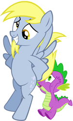 Size: 882x1464 | Tagged: suggestive, artist:demigod-spike, artist:tootootaloo, spike, blowing, derpy hooves, dragonfire, edit, female, fire, fire breath, foalcon, from behind, g4, imported from derpibooru, male, mare, pegasus, pony, ship:derpyspike, shipping, simple background, straight, transparent background