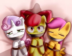 Size: 1549x1200 | Tagged: semi-grimdark, suggestive, artist:dyoung, apple bloom, scootaloo, sweetie belle, twilight sparkle, abuse, applebuse, crusadabuse, crying, cutie mark crusaders, earth pony, female, filly, foal, foalcon, g4, imminent rape, imminent sex, imported from derpibooru, kidnapped, pegasus, pixiv, pony, scootabuse, sweetiebuse, twilight is a foal fiddler, unicorn