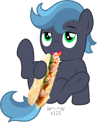 Size: 2233x2827 | Tagged: suggestive, artist:sasukex125, oc, oc:eros, censored, colt, edit, foal, foalcon, food, imported from derpibooru, male, not porn, oc only, pony, sandwich, sandwich censorship, simple background, solo, solo male, transparent background, vector