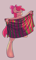 Size: 1164x1920 | Tagged: suggestive, artist:caldark, apple bloom, anthro, blushing, earth pony, female, foalcon, g4, imported from derpibooru, solo, solo female, teasing