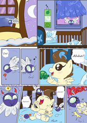 Size: 2026x2864 | Tagged: suggestive, artist:bgnumber19, anthro, baby, babycon, comic, crib, dead source, diaper, foalcon, g4, imported from derpibooru, parasprite, pound cake