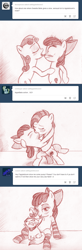Size: 792x2416 | Tagged: suggestive, artist:jaxonian, apple bloom, babs seed, sweetie belle, applecest, ask, ask fapplebloom, babe seed, blushing, cat, censorship, clothes, comic, covering, earth pony, fapplebloom, female, flash, foalcon, funny, g4, imported from derpibooru, incest, kiss on the lips, kissing, lesbian, licking, monochrome, opalescence, pony, pun, ship:appleseed, ship:sweetiebloom, shipping, socks, strategically covered, striped socks, surprise kiss, surprised, tango, tumblr, unicorn, visual pun