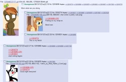 Size: 968x626 | Tagged: suggestive, button mash, oc, oc:cream heart, 4chan, 4chan screencap, age difference, animaniacs, canon x oc, colt, earth pony, earth pony oc, female, foal, foalcon, g4, implied foalcon, implied pegging, imported from derpibooru, male, mare, mare on colt, mother and child, mother and son, pony, ship:buttoncest, shipping, straight, straight shota, yakko warner