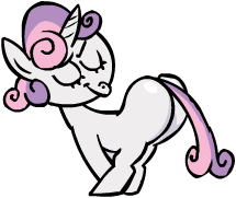 Size: 215x181 | Tagged: suggestive, artist:brutamod, sweetie belle, animated, butt, butt shake, female, foalcon, g4, gotta go fast, imported from derpibooru, impossibly large butt, jiggle, plot, solo, solo female, toon, twerking