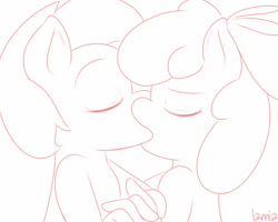Size: 1000x800 | Tagged: suggestive, artist:lamia, apple bloom, babs seed, animated, applecest, drool, drool string, earth pony, female, foalcon, french kiss, g4, gif, imported from derpibooru, incest, kissing, lesbian, monochrome, pony, ship:appleseed, sloppy kissing, spit