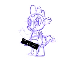 Size: 945x945 | Tagged: suggestive, artist:megasweet, spike, censored, censored penis, dragon, foalcon, g4, imported from derpibooru, male, simple background, solo, solo male
