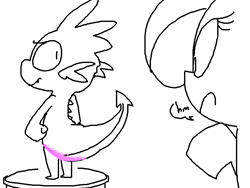 Size: 800x600 | Tagged: suggestive, artist:weaver, rarity, spike, clothes, crossdressing, dragon, duo, duo male and female, female, foalcon, g4, imported from derpibooru, male, panties, pony, simple background, underwear, white background