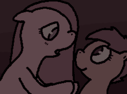 Size: 496x368 | Tagged: suggestive, artist:pokehidden, pinkie pie, scootaloo, animated, ask pinkamena diane pie, blushing, drool, drool string, earth pony, female, foal, foalcon, frame by frame, french kiss, g4, gif, imported from derpibooru, kiss on the lips, kissing, lesbian, pegasus, pinkamena diane pie, pony, ship:scootapie, shipping, sloppy kissing, source needed