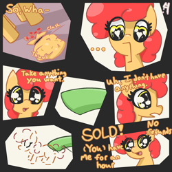 Size: 1500x1500 | Tagged: suggestive, oc, oc:anon stallion, oc:bit mango, comic:bits for caps, (you), age difference, anonymous artist, comic, earth pony, female, filly, foal, foalcon, imported from derpibooru, male, oc only, offscreen character, pony, pony oc, pony on pony action, prostitution, source needed, stallion, stallion on filly, straight, text