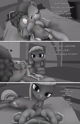 Size: 1989x3072 | Tagged: suggestive, artist:anonymousandrei, comic:life of li'l cheese, age difference, aunt and nephew, bed, bedroom, colt, comic, derpibooru exclusive, earth pony, female, foal, foalcon, g4, holding, imminent rape, imminent sex, imported from derpibooru, incest, leg lock, li'l cheese, limestone pie, male, marble pie, mare, offscreen character, older limestone pie, older marble pie, on bed, pie family home, pony, pov, pubic fluff, spread legs, spreading, trio, virgin