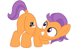 Size: 4299x2884 | Tagged: safe, artist:gmaplay, ass up, butt, colt, earth pony, foal, foalcon, g4, imported from derpibooru, look at my butt, male, plot, pony, simple background, solo, tender taps, tender tush, transparent background