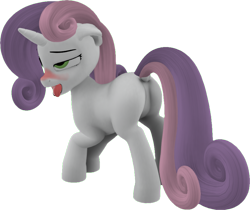 Size: 878x738 | Tagged: suggestive, sweetie belle, 3d, adorasexy, ahegao, blank flank, blushing, butt, cute, featureless crotch, female, filly, foal, foalcon, g4, green eyes, imported from derpibooru, open mouth, pink mane, plot, pony, presenting, presenting butt, purple mane, second life, sexy, simple background, solo, solo female, tongue out, transparent background, two toned hair, unicorn, white coat