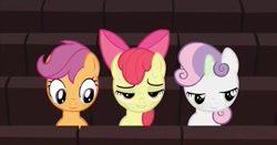 Size: 637x334 | Tagged: suggestive, apple bloom, scootaloo, sweetie belle, cutie mark crusaders, earth pony, edit, edited screencap, foalcon, g4, implied futa, implied masturbation, implied shipping, imported from derpibooru, magic, pony, screencap