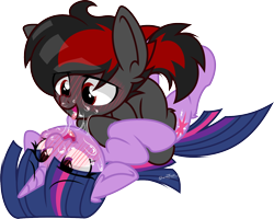 Size: 1500x1200 | Tagged: suggestive, artist:sherathoz, twilight sparkle, oc, oc:varan, series:getting laid, age difference, blushing, canon x oc, colt, colt on mare, commission, drool, drool string, earth pony, earth pony oc, female, floppy ears, foal, foalcon, french kiss, g4, imported from derpibooru, kissing, male, mare, pony, reverse foalcon, simple background, sloppy kissing, straight, straight shota, transparent background