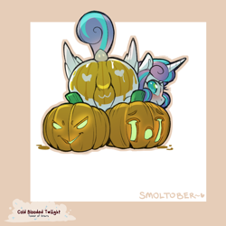 Size: 1200x1200 | Tagged: suggestive, artist:cold-blooded-twilight, princess flurry heart, alicorn, blushing, bodypaint, butt, crying, dock, featureless crotch, female, filly, flurrybutt, foal, foalcon, from behind, g4, halloween, heart, holiday, imported from derpibooru, jack-o-lantern, looking at you, looking back, looking back at you, meme, painted, plot, pony, presenting, pumpkin, pumpkin butt, raised tail, smiling, tail, uohhhhhhhhh!, uwu, 😭