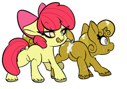 Size: 2388x1668 | Tagged: suggestive, artist:steelsoul, apple bloom, sweetie belle, butt, dock, dubious consent, earth pony, female, foalcon, g4, implied butt licking, imported from derpibooru, lesbian, licking, licking lips, luster dust, my little pony: friendship is magic, one bad apple, plot, pony, ship:sweetiebloom, shipping, simple background, surprised, sweetie butt, sweetie gold, tail, tongue out, unicorn, white background