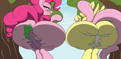Size: 4112x2000 | Tagged: suggestive, artist:digitaldomain123, fluttershy, pinkie pie, spike, age difference, angel bunny, animal, balloonbutt, butt, butt crush, dragon, earth pony, faceful of ass, facesitting, facesitting on spike, female, flutterbutt, foalcon, g4, huge butt, imported from derpibooru, large butt, male, pegasus, plot, pony, rabbit, ship:angelshy, ship:pinkiespike, shipping, size difference, squishy, straight, the ass was fat