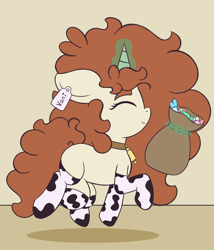 Size: 2400x2800 | Tagged: suggestive, artist:vanifl, oc, oc:vanilla flavor, big crotchboobs, bra, candy, clothes, collar, crotchboobs, crotchbra, ear tag, female, filly, foal, foalcon, food, high res, imported from derpibooru, nudity, pony, socks, underwear, unicorn