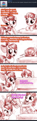 Size: 792x2609 | Tagged: suggestive, artist:jaxonian, apple bloom, sweetie belle, alternate cutie mark, ask, ask fapplebloom, chest, comic, cozy glow, earth pony, fapplebloom, female, filly, filly on filly, foal, foalcon, g4, implied rape, implied sex toy, imported from derpibooru, lesbian, monochrome, pony, statue, sweetie butt, this will not end well, traditional art, tumblr, unicorn