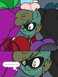 Size: 1536x2048 | Tagged: suggestive, artist:steelsoul, queen chrysalis, 2 panel comic, blushing, butt, changeling, colt, comic, cozy glow, cozy glutes, dock, earth pony, female, filly, foal, foalcon, g4, high heel, humdrum, humdrum costume, imported from derpibooru, lucky bastard, male, mane-iac, mare, pegasus, plot, pony, power ponies, shadowmane, surrounded by mares, tail