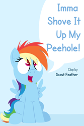 Size: 2000x3000 | Tagged: suggestive, artist:dtcx97, rainbow dash, author:scout feather, clopfic in source, clopfic linked in description, fanfic, fanfic art, fanfic cover, female, filly, filly rainbow dash, foal, foalcon, g4, high res, implied foalcon, imported from derpibooru, pegasus, pony, solo, younger
