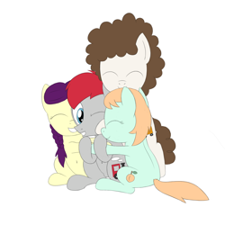 Size: 1200x1200 | Tagged: safe, artist:unsavorydom, ^^, belly, belly button, bisexual, boysenberry, boysenbetes, closed mouth, colt, colt on colt, cute, diapeaches, earth pony, eyes closed, female, filly, foal, foalcon, funkabetes, g4, gay, grin, group hug, happy, hug, imported from derpibooru, lesbian, male, peach fuzz, polyamory, pony, pony on pony action, smiling, straight, super funk, train tracks (g4), trainbetes
