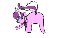 Size: 1392x826 | Tagged: suggestive, artist:coltfan97, diamond tiara, 1000 hours in ms paint, butt, diamond buttiara, earth pony, female, filly, foal, foalcon, g4, imported from derpibooru, jewelry, plot, pony, presenting, raised tail, simple background, tail, tiara, white background