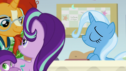Size: 1920x1080 | Tagged: suggestive, artist:memnoch, spike, starlight glimmer, a horse shoe-in, ass, butt, closed eye, dragon, edit, edited screencap, female, flank, foalcon, from behind, g4, hundreds of users filter this tag, implied cunnilingus, implied oral, implied sex, imported from derpibooru, lidded eyes, love triangle, male, mare, my little pony: friendship is magic, plant, plot, pony, school of friendship, screencap, ship:sparlight, shipping, softcore, stallion, straight, sunburst, trixie, unicorn, vector, winged spike