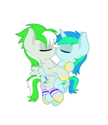 Size: 4331x5006 | Tagged: safe, oc, oc:cyan lightning, oc:emerald lightning, absurd resolution, anonymous artist, brother and sister, colt, colt on filly, cuddling, cyancest, duo, eyes closed, female, female on male, filly, filly on colt, foal, foalcon, hoof polish, horn, hug, imported from derpibooru, incest, kiss on the lips, kissing, male, nail polish, oc only, oc x oc, pegasus, pegasus oc, pony, shipping, show accurate, sibling incest, siblings, simple background, straight, transparent background, unicorn, unicorn oc