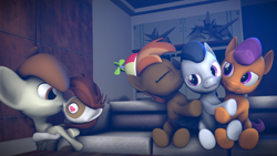 Size: 3840x2160 | Tagged: safe, artist:viranimation, button mash, 3d, cheek kiss, colt, colt on colt, earth pony, featherweight, foal, foalcon, g4, gay, group, heart eyes, hearts and hooves day, high res, hug, hug sandwich, imported from derpibooru, kiss on the lips, kissing, male, pegasus, pipsqueak, pony, quintet, rumble, rumble gets all the colts, rumbletaps, ship:feathersqueak, ship:rumblemash, shipping, sitting, snuggling, source filmmaker, tender taps, wingding eyes