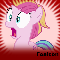 Size: 960x960 | Tagged: safe, derpibooru, earth pony, fame and misfortune, female, filly, foal, foalcon, g4, imported from derpibooru, meta, my little pony: friendship is magic, pony, remake, shocked, solo, spoilered image joke, toola roola