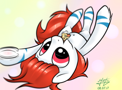 Size: 3800x2800 | Tagged: suggestive, oc, oc:ruby guko, oc:thalys parkleton, anonymous artist, bat pony, belly button, colt, colt pred, cute, drool, duo, fetish, foal, foalcon, high res, imported from derpibooru, male, micro, oc only, open mouth, pony, red mane, simple background, size difference, stallion, stallion prey, tiny ponies, underhoof, vore