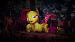 Size: 1920x1080 | Tagged: suggestive, artist:lukewop, babs seed, 3d, earth pony, female, filly, foal, foalcon, g4, gmod, imported from derpibooru, pony, solo, solo female, sultry pose
