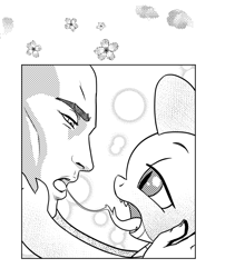 Size: 642x793 | Tagged: suggestive, artist:pencils, spike, oc, oc:anon, comic:anon's pie adventure, after kiss, age difference, and then spike was gay, anime, april fools, book, cropped, cute, dragon, drool, drool string, foalcon, french kiss, g4, gay, human, human on dragon action, implied foalcon, imported from derpibooru, interspecies, kissing, male, ship:spanon, shipping, spikabetes