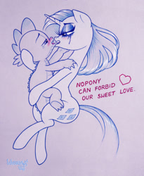 Size: 1280x1560 | Tagged: suggestive, artist:dubstepina, rarity, spike, dragon, duo, duo male and female, female, foalcon, g4, imported from derpibooru, interspecies, lip bite, male, pony, ship:sparity, shipping, straight, unicorn