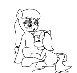 Size: 1079x1024 | Tagged: suggestive, artist:ficficponyfic, oc, oc:emerald jewel, oc:hope blossoms, adult, aroused, blushing, butt, colt, colt quest, female, foal, foalcon, foreplay, gasp, imminent sex, imported from derpibooru, kissing, male, mare, moaning, oc only, pleasure, plot, pony, straight