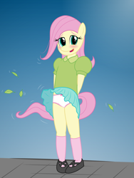 Size: 1944x2592 | Tagged: suggestive, artist:liggliluff, fluttershy, anthro, clothes, delicious flat chest, female, flattershy, foalcon, frilly underwear, g4, imported from derpibooru, mary janes, panties, panty bow, ribbon, skirt, skirt lift, solo, solo female, underwear, upskirt, vector, white underwear, wind, younger
