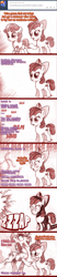 Size: 792x3816 | Tagged: suggestive, artist:jaxonian, apple bloom, sweetie belle, ask, ask fapplebloom, ask fapplebloom 3, comic, cutie mark, earth pony, female, filly, foal, foalcon, g4, hayseed turnip truck, hooves, horn, imported from derpibooru, male, monochrome, open mouth, pony, robot, robot pony, stallion, sweetie bot, teeth, tumblr, unicorn
