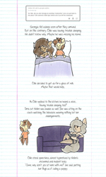 Size: 1280x2134 | Tagged: suggestive, artist:stunnerpone, oc, oc:georgia lockheart, oc:hellen lockheart, oc:ollie cotter, anthro, anthro oc, big breasts, black bra, black panties, black underwear, blushing, breasts, chibi, clothes, comic, cute, female, fishnet clothing, fishnet stockings, foalcon, georgia replies, gray hair, huge breasts, imported from derpibooru, legwear, lingerie, lucky bastard, milf, oc only, stockings, thigh highs, underwear