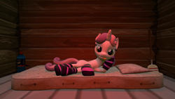 Size: 1920x1080 | Tagged: suggestive, artist:edplus, sweetie belle, 3d, clothes, female, foalcon, g4, imported from derpibooru, socks, solo, solo female, source filmmaker