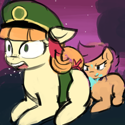 Size: 500x500 | Tagged: suggestive, artist:lumineko, scootaloo, female, filly guides, foalcon, food, foodplay, g4, ice cream, implied cunnilingus, implied oral, implied sex, imported from derpibooru, popsicle, sea salt ice cream, tag-a-long