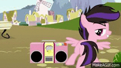 Size: 320x180 | Tagged: safe, artist:jakeneutron, oc, oc:stormi minaj, animated, butt, butt shake, colt, dancing, flank spin, foal, foalcon, g4, grin, imported from derpibooru, looking at you, male, oc only, pegasus, plot, pony, show accurate, solo, spread wings, suggestive source, tail twirl, twerking, vulgar source, wings