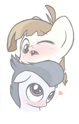 Size: 386x605 | Tagged: safe, artist needed, blushing, colt, colt on colt, cute, featherbetes, featherweight, floppy ears, foal, foalcon, frown, g4, gay, heart, imported from derpibooru, male, neck nuzzle, nuzzling, open mouth, pegasus, pony, rumble, rumblebetes, shipping, shy, simple background, source needed, white background, wide eyes, wink