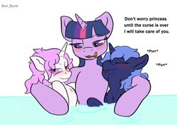 Size: 1754x1240 | Tagged: suggestive, artist:bun_burst, princess celestia, princess luna, twilight sparkle, age regression, alicorn, bipedal, blushing, chest fluff, drool, female, filly, foal, foalcon, g4, horn, human shoulders, imminent sex, imminent vore, implied lesbian, implied vore, imported from derpibooru, lesbian, lunaprey, mare, polyamory, pony, royal sisters, ship:twilestia, ship:twiluna, ship:twilunestia, shipping, siblings, sisters, trio, trio female, twilight is a foal fiddler, twipred, unicorn, younger
