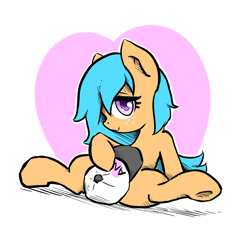 Size: 1306x1200 | Tagged: suggestive, artist:artguydis, oc, oc:little league, covering, cute, female, filly, foal, foalcon, hat, imported from derpibooru, oc only, solo, underhoof