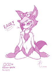 Size: 1500x2000 | Tagged: suggestive, artist:ho7y5hoxx, babs seed, animal costume, big babs wolf, clothes, costume, earth pony, female, foalcon, g4, imported from derpibooru, monochrome, pony, semi-anthro, solo, wolf costume