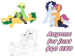 Size: 6700x5000 | Tagged: explicit, artist:blossom rain, scootaloo, advertisement, age difference, blushing, collar, commission, commission open, cowgirl position, female, filly, foal, foalcon, g4, imported from derpibooru, infidelity, king sombra, male, mare, penetration, pony, princess cadance, reverse cowgirl, sex, ship:somdance, shipping, soarin', stallion, stallion on filly, straight, vaginal, your character here